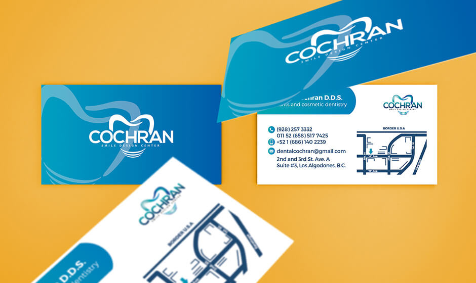 Tarjetas de presentación de Cochran Smile Design Center